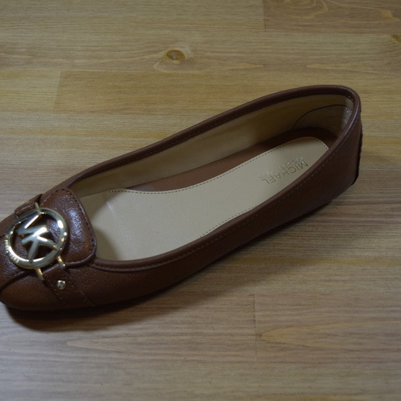 Michael Kors Fulton Brown Leather Ballet Flats 7 M - Picture 4 of 8